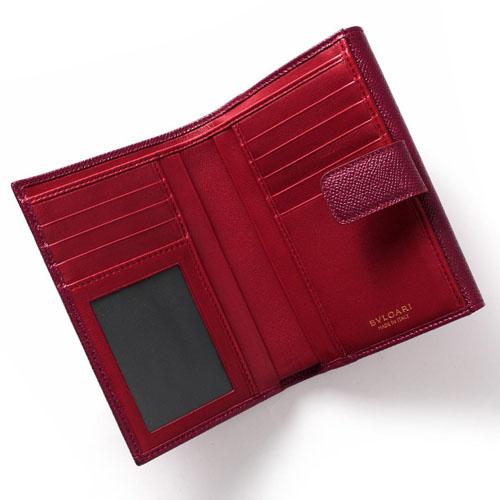 BVLGARI/ブルガリ★カーフ×２つ折り財布×ラズベリーアガット★新作★ 7031109
