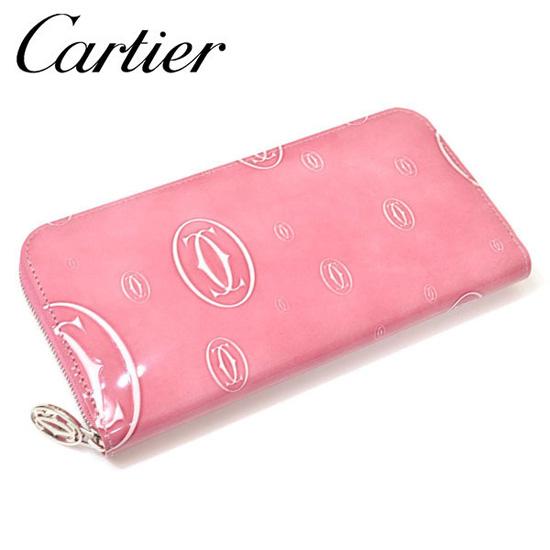 cartier【カルティエ】ピンク★ラウンドファスナー長財布L3001255