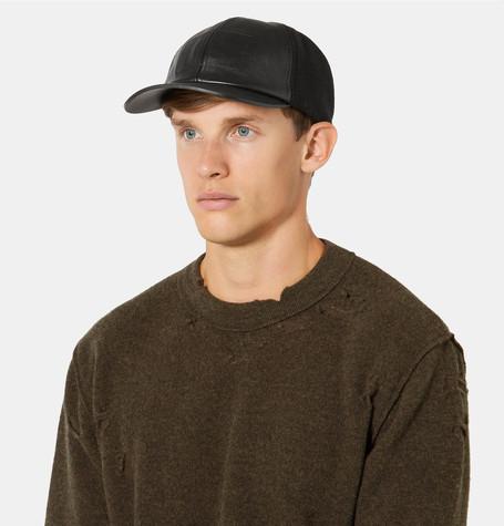 関税送料込★BALENCIAGA★フェルト＆レザーキャップ　黒 7040801