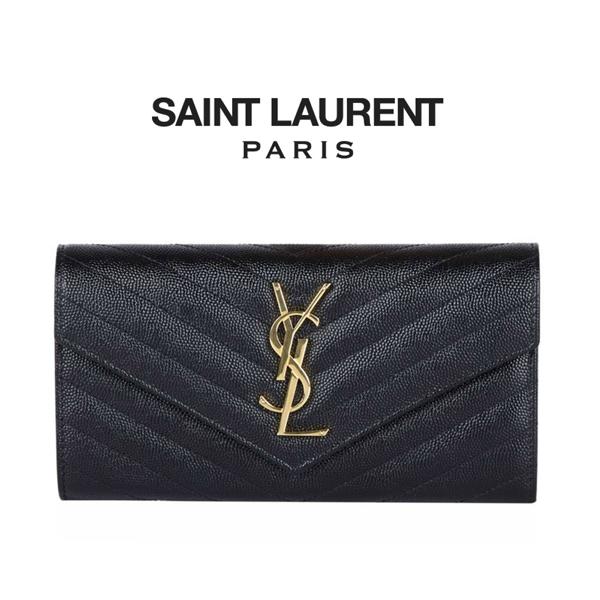 Saint Laurent サンローランスーパーコピー モノグラム コンチネンタル長財布☆BLACK 372267BOW011000
