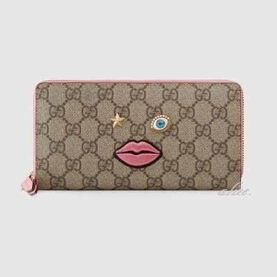 2017最新作★GUCCI グッチ スーパーコピー★embroidered face ラウンドジップウォレット 長財布 431392 K05RG 8790