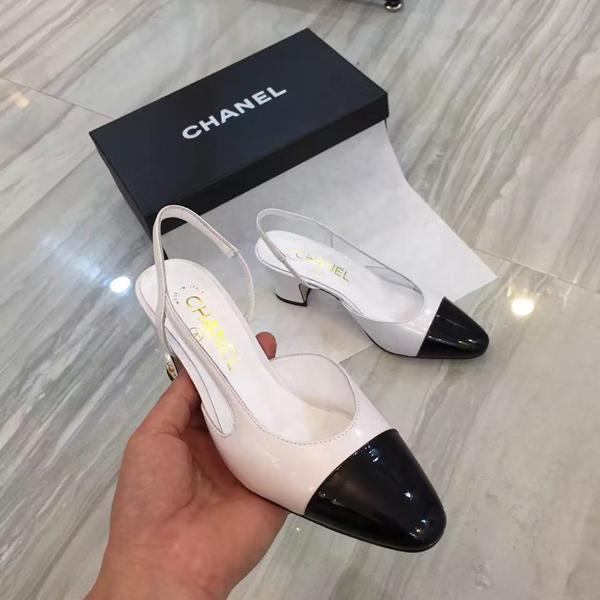 CHANEL シャネル コピー16AW 超レア バイカラー パンプス White×ブラック 7060512 
