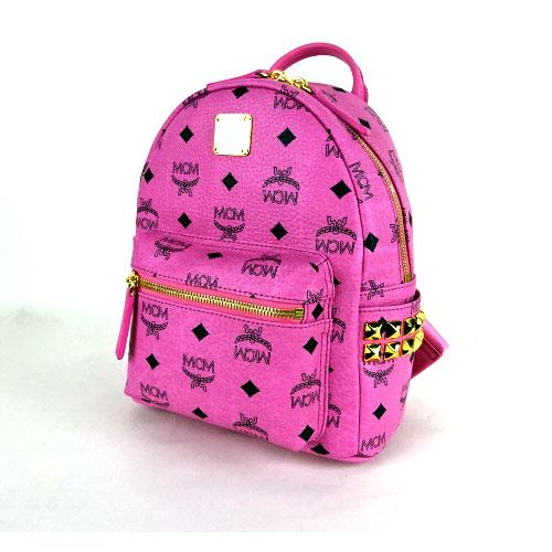 MCM コピー エムシーエム MMK5SVE41 PK001 ピンク スタッズ BACKPACK リュック XS