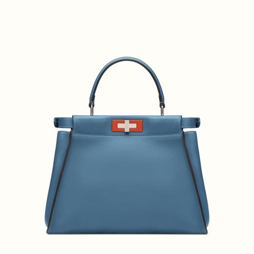 FENDI フェンディ コピー ピーカブー ブルーレザー ハンドバッグ 8BN2903ZNF03HT