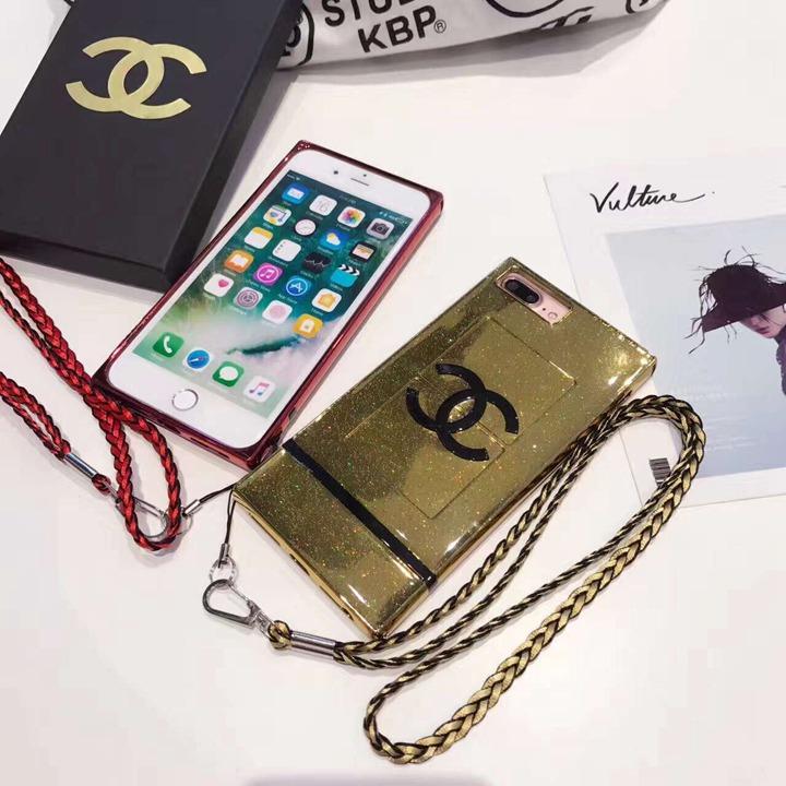 シャネル iphone6s plusケース 衝撃性 CHANEL iphone8ケース キラキラ アイホン7plusケース カワイイ ストラップ付き 女子愛用 7092313
