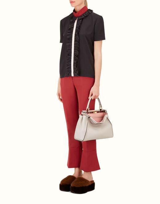 FENDI フェンディ コピー ピーカブー パウダーグレー ハンドバッグ 8BN2903ZNF02T2