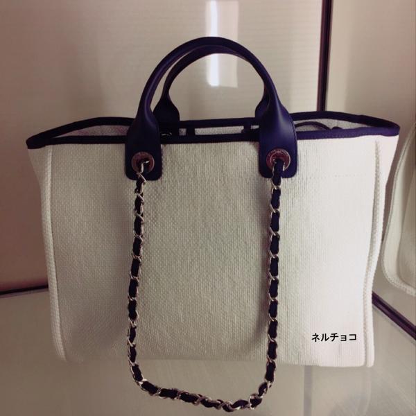《新作限定今年も即完売確実》2017春夏新作 CHANEL シャネルスーパーコピー ドーヴィル　トートバッグ L　ホワイト 7060710