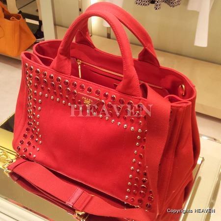 2014新作入荷┃PRADA★B2642O┃プラダコピークリスタルキャンバストート