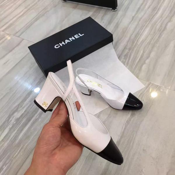 CHANEL シャネル コピー16AW 超レア バイカラー パンプス White×ブラック 7060512 