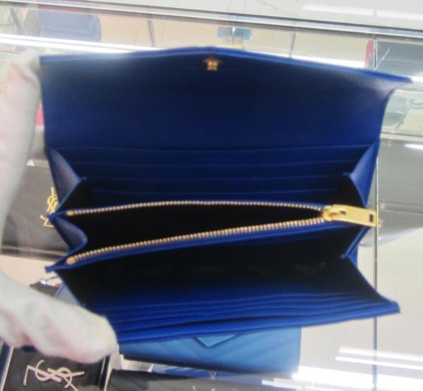 Saint Laurent☆サンローランスーパーコピー モノグラム コンチネンタル長財布　ロイヤルブルー 372268BOW011000
