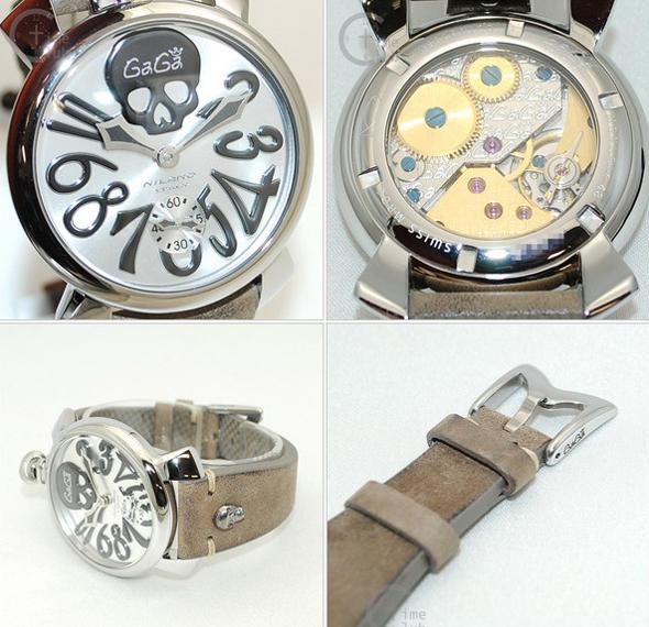 ガガミラノ スーパーコピーGaGa MILANO 時計 5010ART.01S マヌアーレ 48mm ベージュ/シルバー メンズ