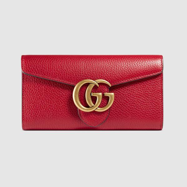 2017最新作人気*GUCCI グッチ スーパーコピー* GGマーモント コンチネンタル長財布☆400586