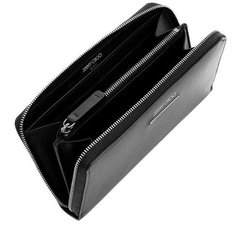UK限定 ジミーチュウ コピー Jimmy Choo 長財布 CARNABY ブラックサフィアーノ 送関込 jc70131