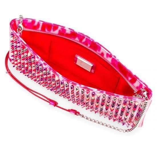 新作クリスチャンルブタン コピー Christian Louboutin レザー スパイククラッチ ピンク 7042603