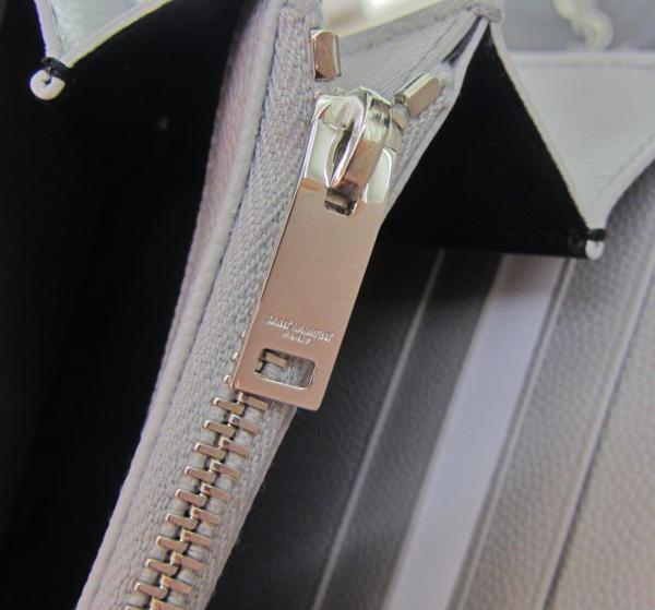 NEW☆YSL サンローラン財布スーパーコピー モノグラム コンチ長財布 ライトグレー 372264BOW02