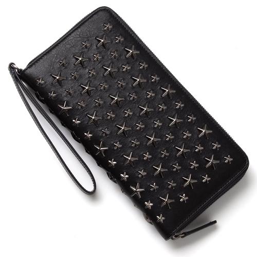 ジミーチュウ 財布コピー JIMMY CHOO【HAYDEN】ブラック×ガンメタル jc70105