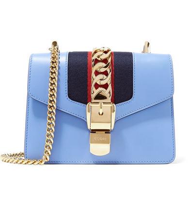 2017最新作GUCCI グッチ スーパーコピー☆Sylvie 2way レザーバック ライトブルー 470270 D4ZAG 4367