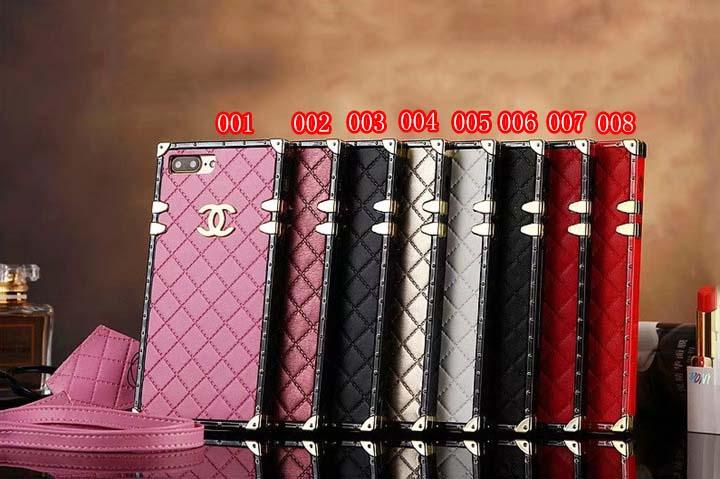 Chanel 耐衝撃 シャネル アイフォン7 カバー iphone8plus ハードカバー ネックストラップ付き IPHONE8 革製 7101217