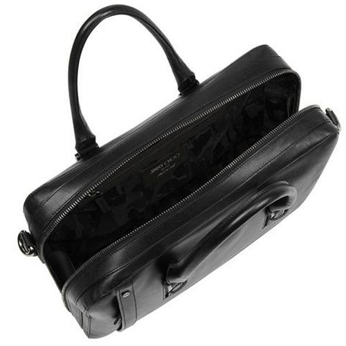 【JIMMY CHOO】ジミーチュウ スーパーコピー サフィアーノレザー2WAYバッグ Black