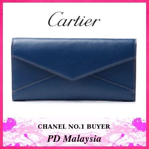 CARTIER/カルティエ スーパーコピー★インディゴ×３つ折り長財布★最新作★7060506