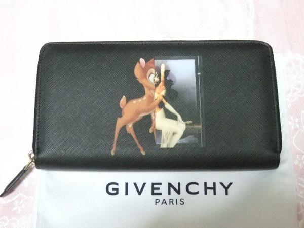 2017新作 ジバンシィスーパーコピー GIVENCHY バンビ長財布◆黒7072212