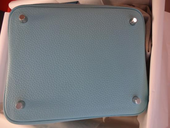 HERMES コピー稀少なピコタンタッチMM★可愛い水色のブルーアトール