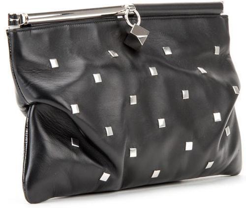 Jimmy Chooジミーチュウ スーパーコピー【CADENCE】Square Studs Patent Clutch Bag