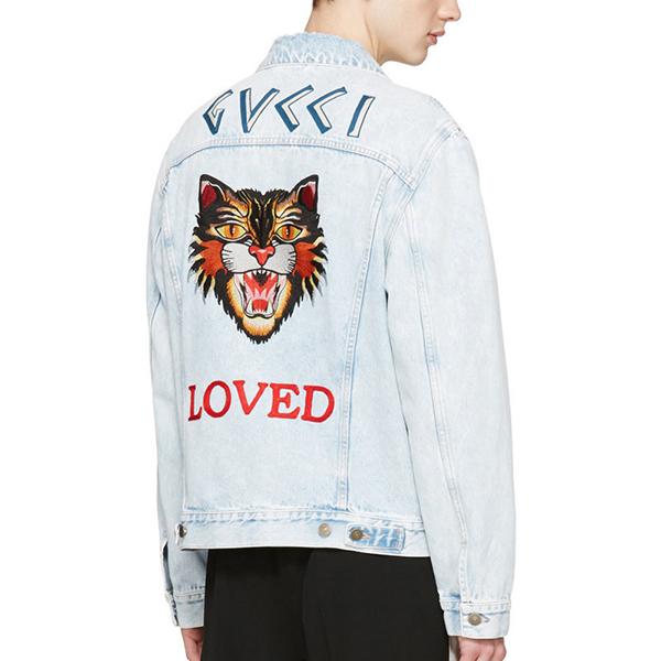 GUCCI 17SS Loved ストーン・ウォッシュ デニムジャケット 7102605
