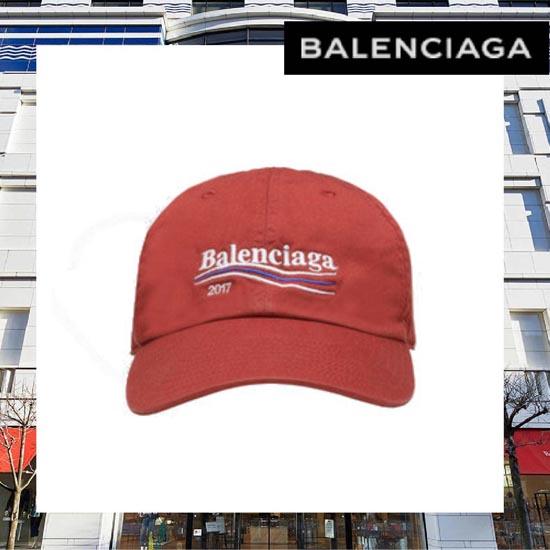 17AW【BALENCIAGA コピー】ロゴ入りベースボールキャップ レッド7090102 