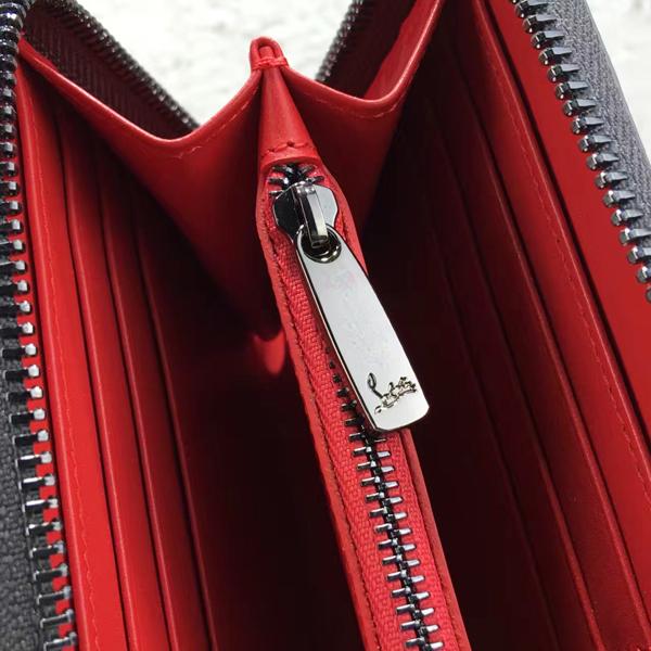 クリスチャンルブタン コピー ☆大人気 スタッズ Spikes*ラウンド スパイクウォレット 長財布 黒 1165065