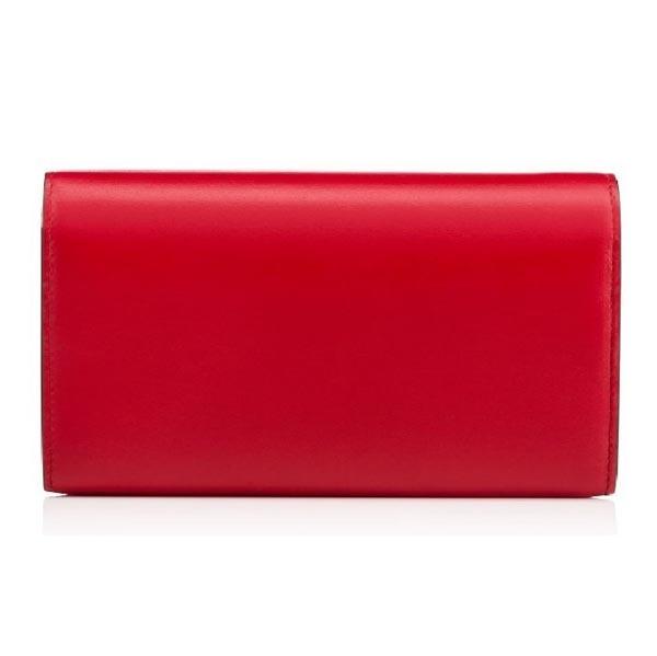 ルブタン コピー Christian Louboutin SS16新色大人気☆スタッズ 長財布 R108 CARMIN