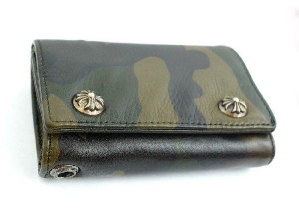 クロムハーツ CHクロス パッチ付 ３フォールド ウォレット カモ Chromehearts7010949