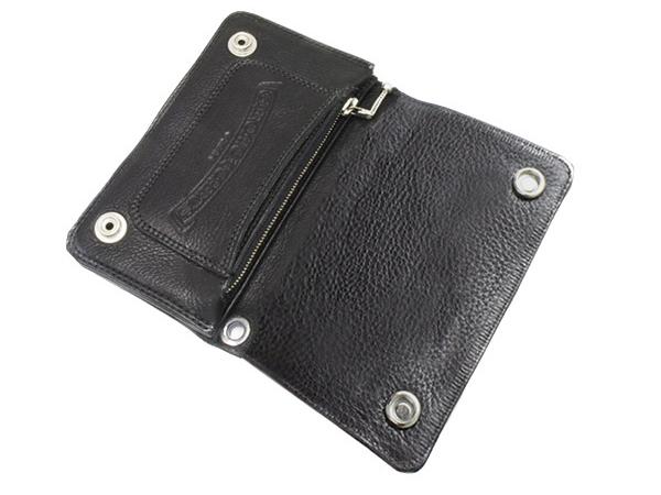 クロムハーツ スーパーコピー 1ジップ クロスボタン ヘビーレザー ウォレット Chromehearts612028
