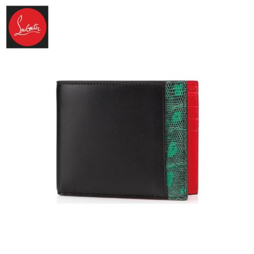 ルブタン コピーChristian Louboutin メンズ二つ折り財布カスペロ☆リザード 15621108