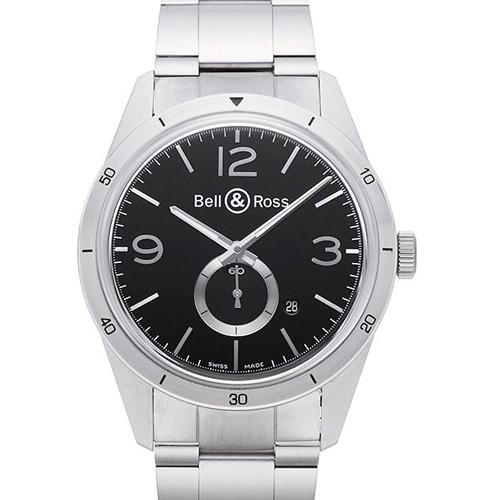 ベル＆ロスBELL&ROSS ヴィンテージ BR123 ブラック&シルバー BRV123-BS-ST/SST