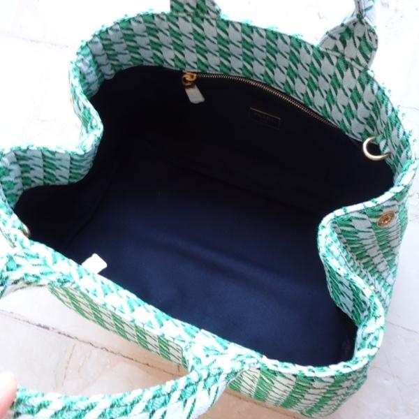 国内即納★PRADA コピー★2WAY★ジャガード素材★ショルダー トートバッグ VERDE