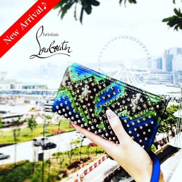 新作SALE♪超稀少♥ルブタン 財布 コピー Macaronスタッズ長財布Python 7011617