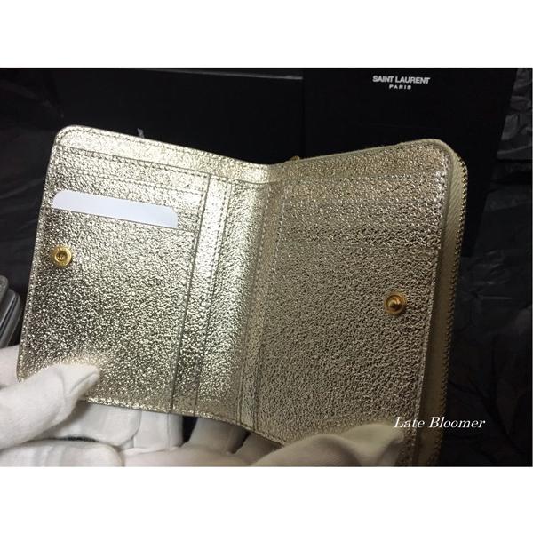 【Saint Laurent】サンローラン グリッター 折りたたみ財布 2色 75052612