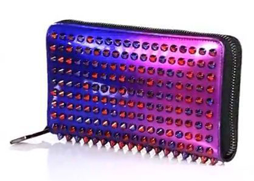 新作ルブタン コピーChristian Louboutin Panettone Spikes 長財布メタリック 16396639