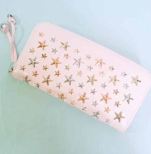 国内即納★JIMMY CHOO FILIPA 長財布 スタースタッズ 新色ピンク 7051015