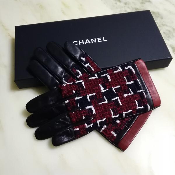 シャネル スーパーコピー CHANEL 可愛いツイードｘレザー グローブ★7122101