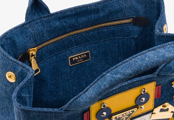 PRADAプラダ カナパ スーパーコピー*ロボットデザインデニムトートバッグ1BG439