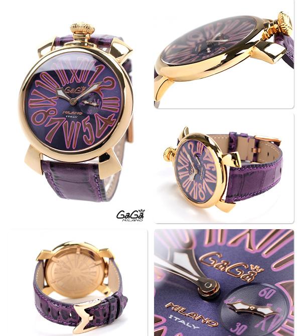 ガガミラノスーパーコピー スリム 46mm 18K PVD 時計 ユニセックス 5085.3