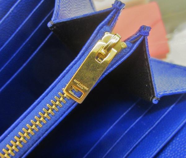 Saint Laurent☆サンローランスーパーコピー モノグラム コンチネンタル長財布　ロイヤルブルー 372268BOW011000