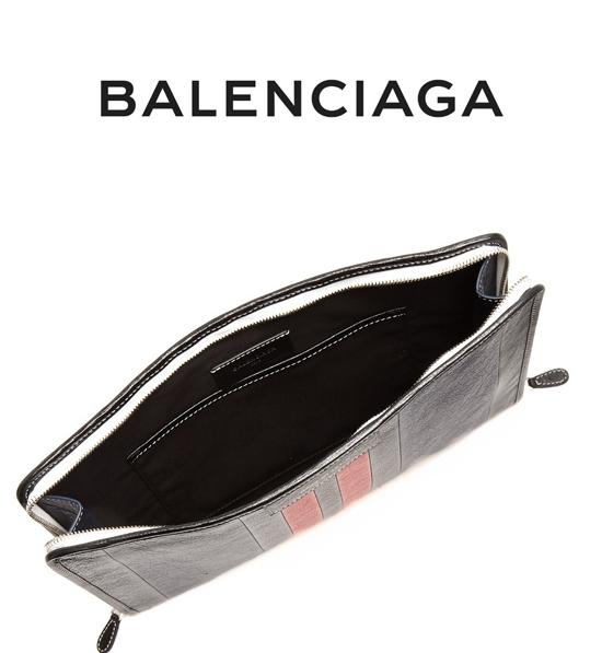 17AW☆国内発送【BALENCIAGA】バレンシアガ クラッチバッグ コピー BAZAR mini クラッチ/Tricolore 7062705