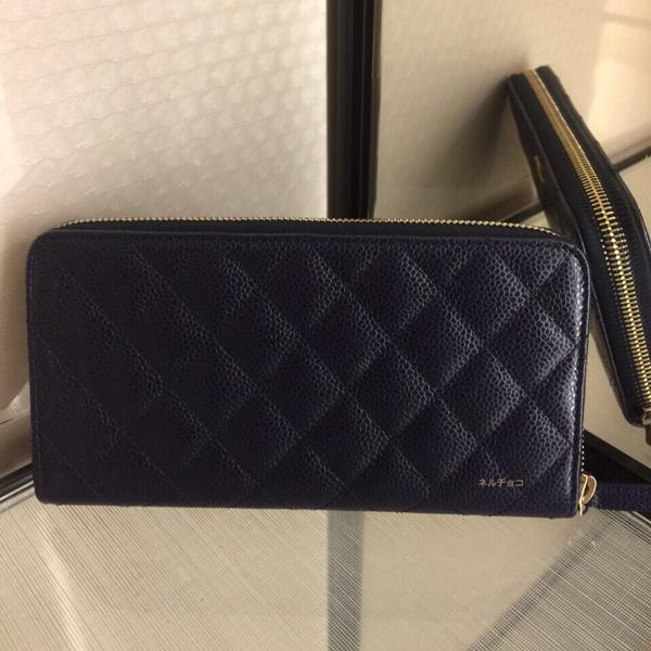 《新作限定♪大人気ネイビー♡》シャネル 長財布 Zip Wallet 7041438