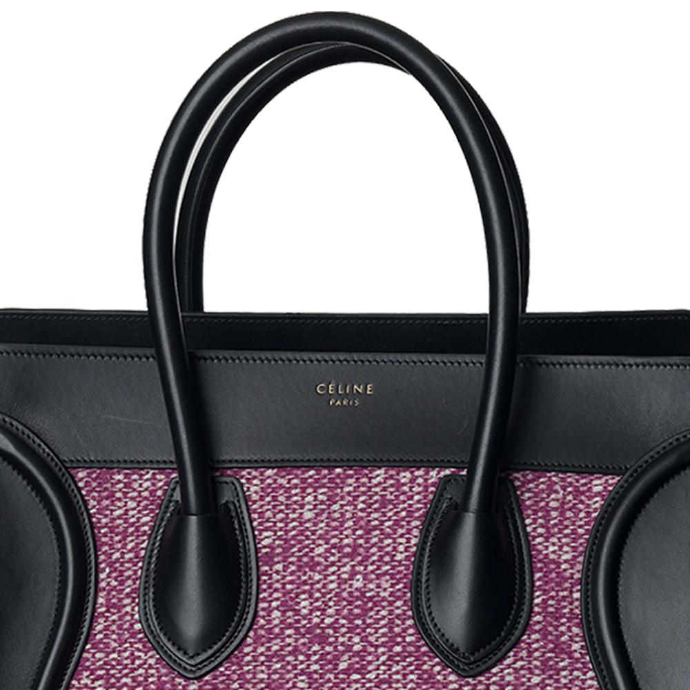 14/15AW CELINEセリーヌコピー Luggage ミニ ツイード,Grape