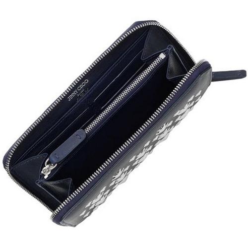 ジミーチュウ コピー Jimmy Choo CARNABYスタースタッズ長財布 Navy jc70113