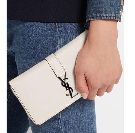 Saint Laurent YSL Line サンローランスーパーコピー オフホワイトレザーウォレット7050301