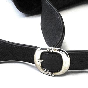 クロムハーツ コピー（Chrome Hearts）バック・メンズ メールバッグ/セメタリークロスパッチブラック レザー 7051907